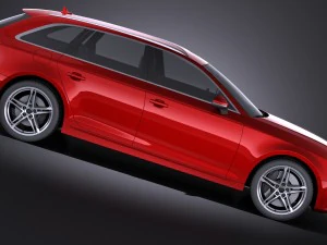 Audi A4 Avant 2016 vray 3D Model