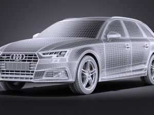 Audi A4 Avant 2016 vray Modelo 3D