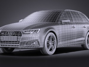 Audi A4 Avant 2016 vray Modelo 3D