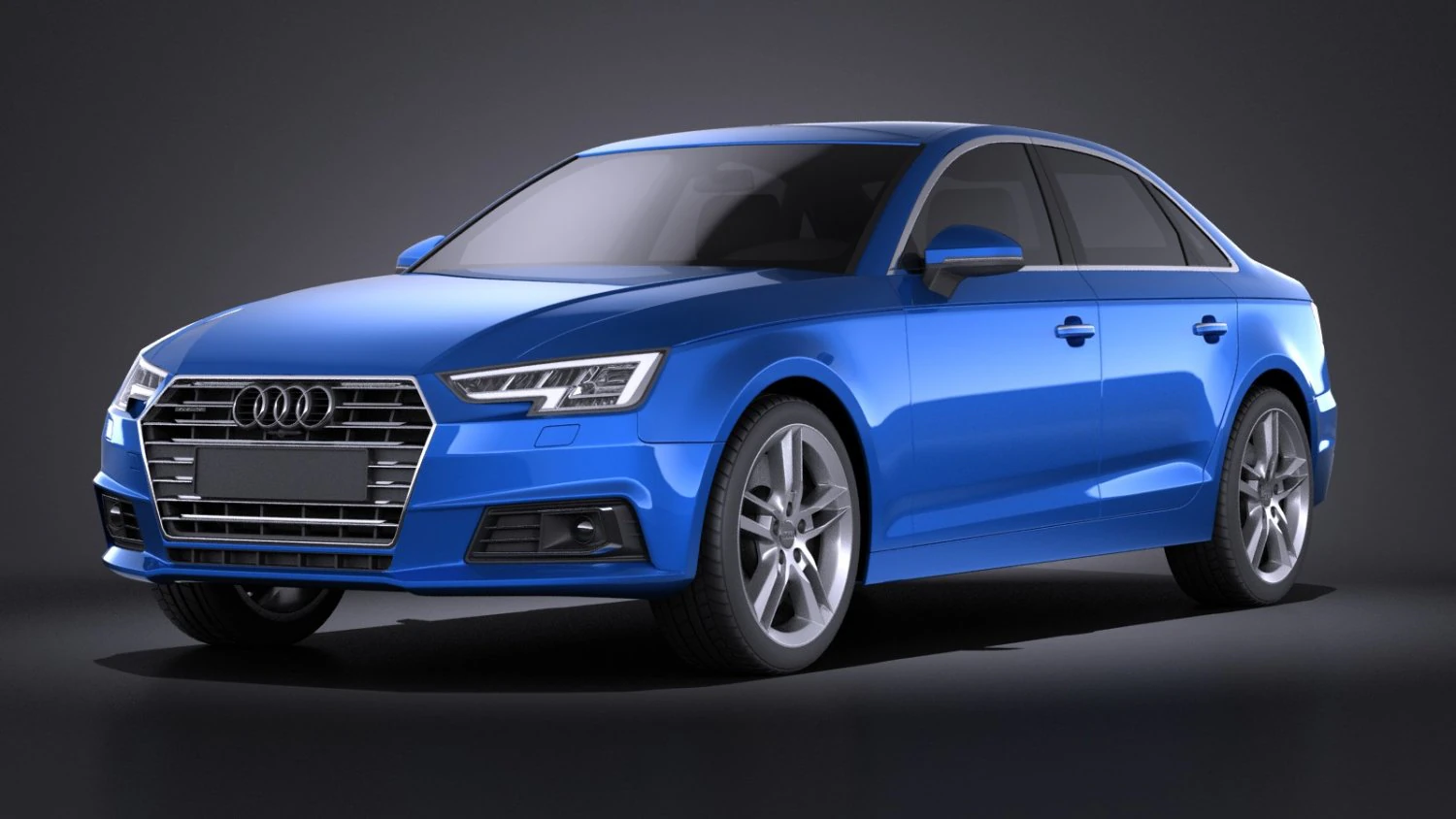 Audi A4 Sedan 2016 vray 3D Model .c4d .max .obj .3ds .fbx .stl .blend