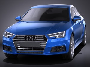 Audi A4 Sedan 2016 vray 3D Model
