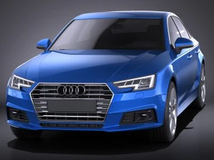 Audi A4 Sedan 2016 vray 3D Model