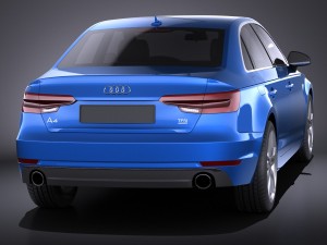 Audi A4 Sedan 2016 vray 3D Model