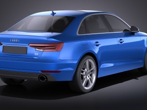 Audi A4 Sedan 2016 vray 3D Model