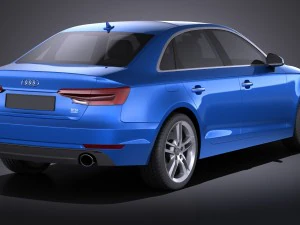 Audi A4 Sedan 2016 vray 3D Model