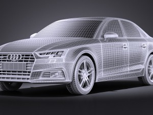 Audi A4 Sedan 2016 vray 3D Model