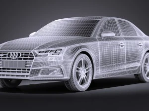 Audi A4 Sedan 2016 vray 3D Model