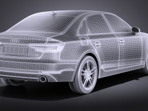 Audi A4 Sedan 2016 vray 3D Model