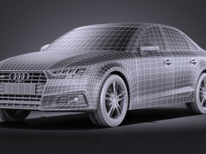 Audi A4 Sedan 2016 vray 3D Model