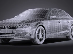 Audi A4 Sedan 2016 vray 3D Model