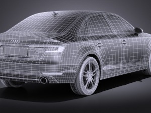 Audi A4 Sedan 2016 vray 3D Model