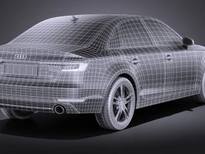 Audi A4 Sedan 2016 vray 3D Model