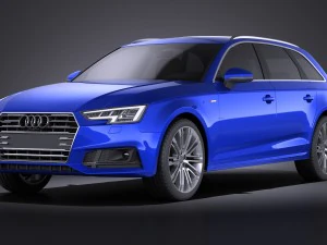 Audi A4 S-line Avant 2016 vray Modello 3D