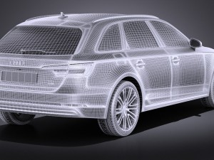 Audi A4 S-line Avant 2016 vray 3D Model