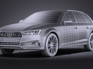 Audi A4 S-line Avant 2016 vray 3D Model