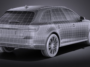 Audi A4 S-line Avant 2016 vray 3D Model