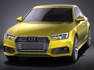 Audi A4 S-line Sedan 2016 vray 3D-Modell