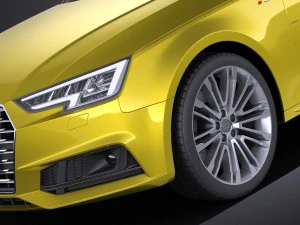 Audi A4 S-line Sedan 2016 vray 3D Model