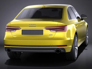 Audi A4 S-line Sedan 2016 vray 3D Model