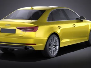 Audi A4 S-line Sedan 2016 vray 3D Model