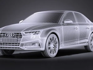 Audi A4 S-line Sedan 2016 vray 3D Model