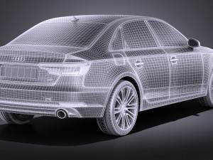 Audi A4 S-line Sedan 2016 vray 3D-Modell