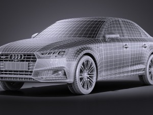 Audi A4 S-line Sedan 2016 vray 3D-Modell