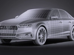 Audi A4 S-line Sedan 2016 vray 3D Model