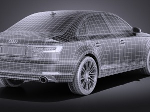 Audi A4 S-line Sedan 2016 vray 3D-Modell