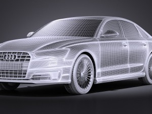 Audi A6L E-tron 2017 Vray 3D Model