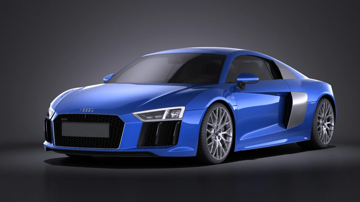 Audi R8 V10 2016 Vray 3D Model .c4d .max .obj .3ds .fbx .stl .blend 