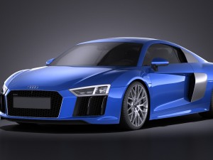Audi R8 V10 2016 Vray 3D Model