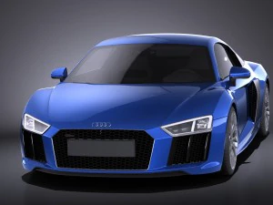 Audi R8 V10 2016 Vray 3D Model