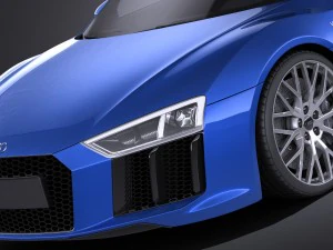 Audi R8 V10 2016 Vray 3D Model