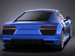 Audi R8 V10 2016 Vray 3D Model