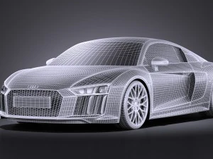 Audi R8 V10 2016 Vray 3D Model