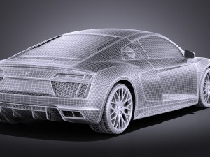 Audi R8 V10 2016 Vray 3D मॉडल