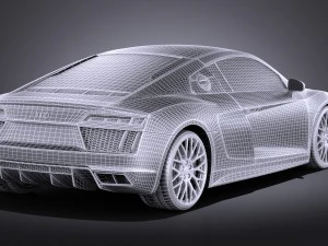 Audi R8 V10 2016 Vray 3D Model