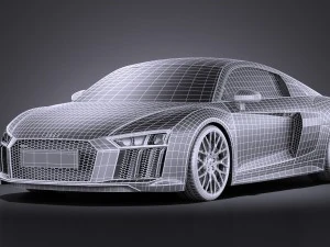 Audi R8 V10 2016 Vray 3D Model