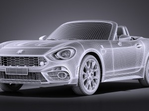 Fiat 124 Spider Abarth 2017 3D Model