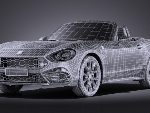 Fiat 124 Spider Abarth 2017 3D Model