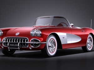 Chevrolet Corvette C1 1958 vray 3D Model