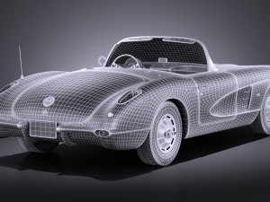 Chevrolet Corvette C1 1958 vray 3D Модель