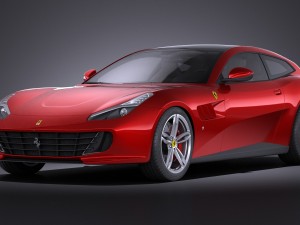 Ferrari GTC4 Lusso 2017 vray 3D Model