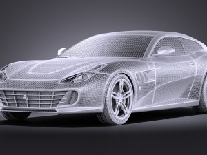 Ferrari GTC4 Lusso 2017 vray 3D 模型