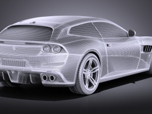 Ferrari GTC4 Lusso 2017 vray 3D 模型