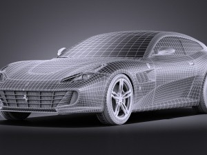 Ferrari GTC4 Lusso 2017 vray 3D 模型