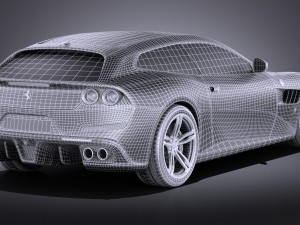 Ferrari GTC4 Lusso 2017 vray 3D 模型