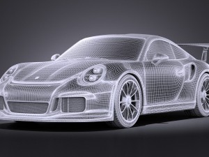 Porsche 911 GT3RS 2016 vray 3D 모델