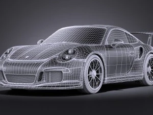 Porsche 911 GT3RS 2016 vray 3D Model